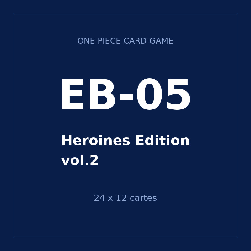 Jeu de cartes One Piece Booster Box — EB-05 Heroines Edition vol.2 (24 Packs)